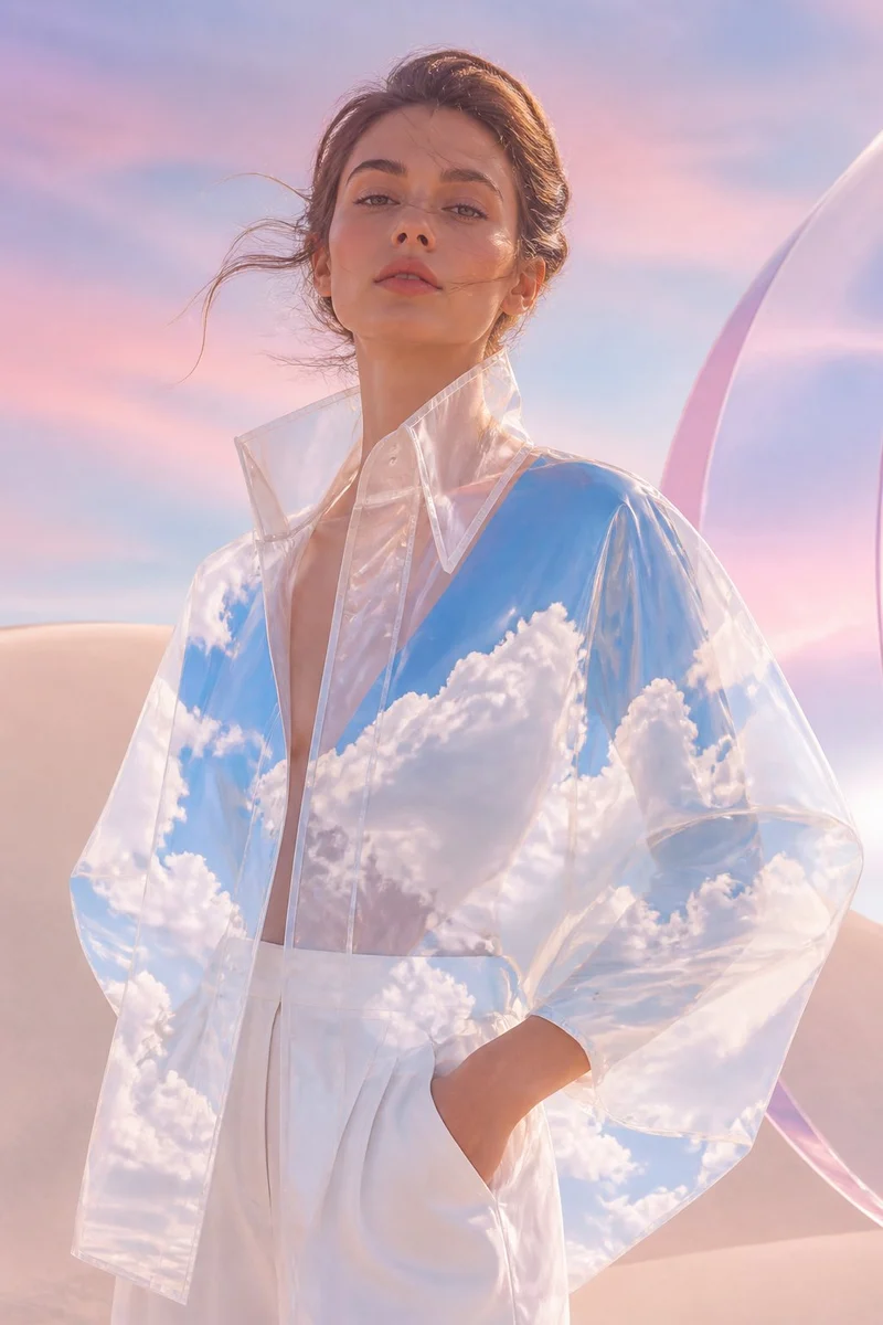Surreal Transparent Sky Jacket Fashion